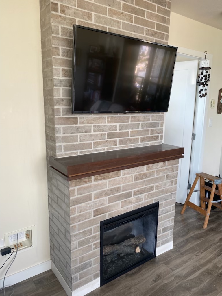 interior fireplace with tv